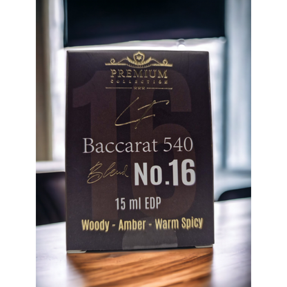 Blend No.16 Baccarat 15ml EDP Oil-Based Amber, Saffron & Woods Travel Fragrance