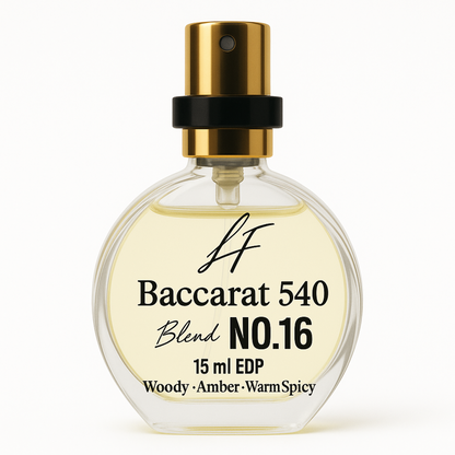 Blend No.16 Baccarat 15ml EDP Oil-Based Amber, Saffron & Woods Travel Fragrance